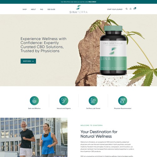Clean and Organic Shopify Website - Sinaterra