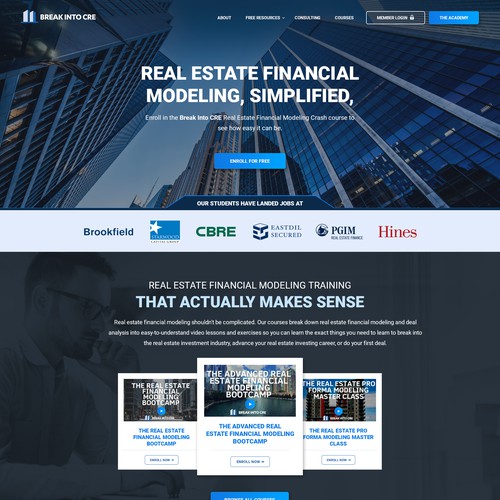 Break Into CRE Website Design