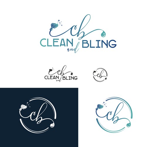 Elegant purity logo CLEAN end BLING