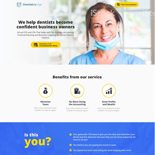 Dentistry Ops Landing Page