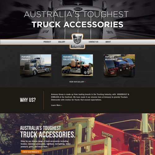 Redesign premium custom truck parts website