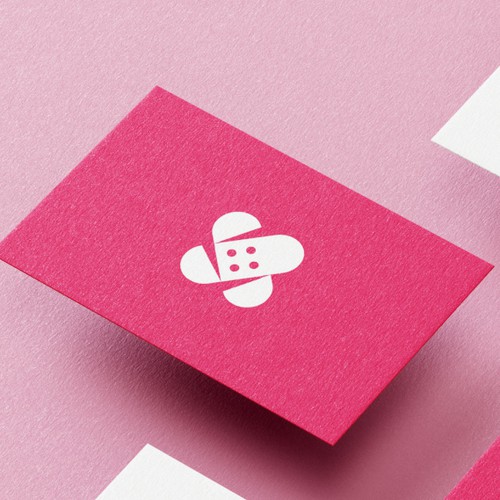 Unused bandage and heart Logo Design.