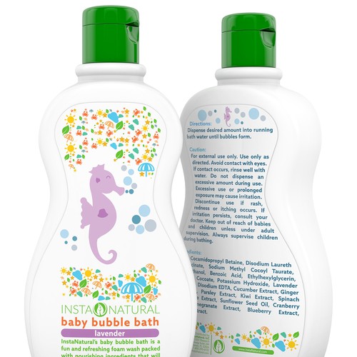 Baby Bubble Bath 3D Rendering