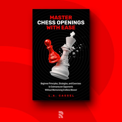 Strong, minimalistic book cover for chess openings