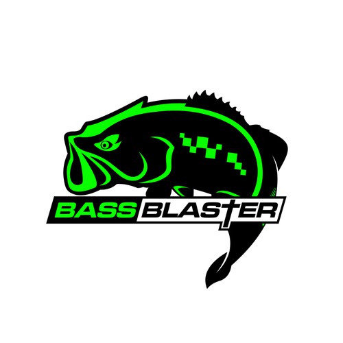 Simple, loud, powerful, fun logo for a popular bass fishing media source!