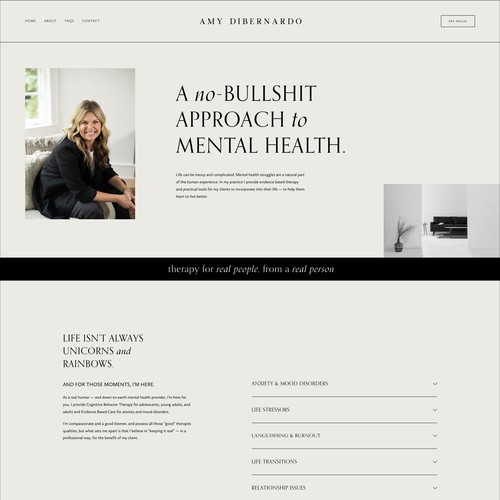 Mental Health Branding & Mental Health Website Design for NYC Therapist