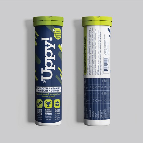 Uppy packaging label design