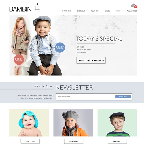 Web Design for a clothing company