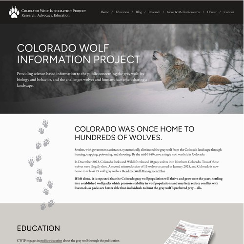 Colorado Gray Wolf Information Project