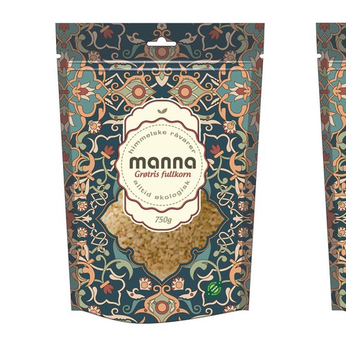 manna - design a label for a wide range of organic products