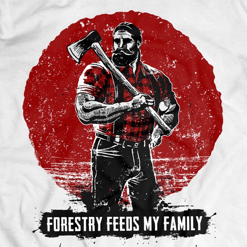 Big Bearded Lumberjack T-shirt