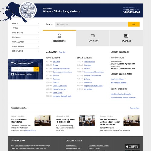 Redesign the Alaska Legislature's Website!