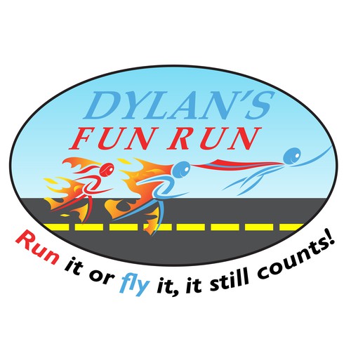 Expressive 'Dylan's Fun Run' Logo