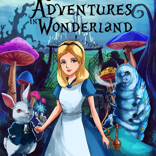 Alice in Wonderland Contemporary Book Cover Design