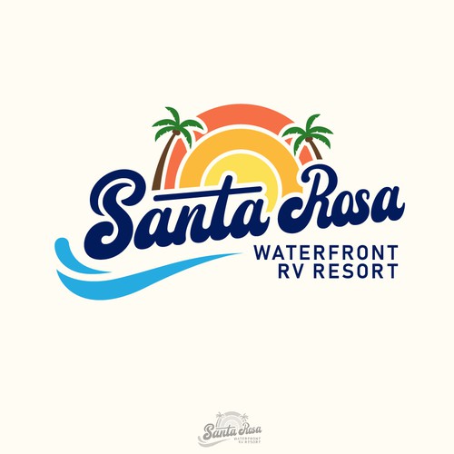 logo for santa rosa waterfront rv resort