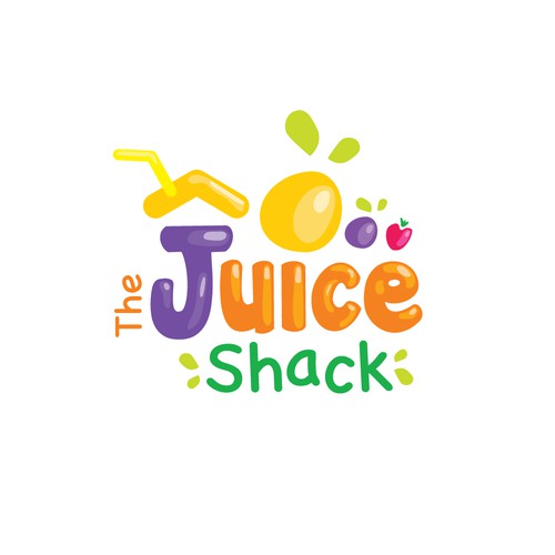 Fresh & Happy Looking Logo- The Juice Shack