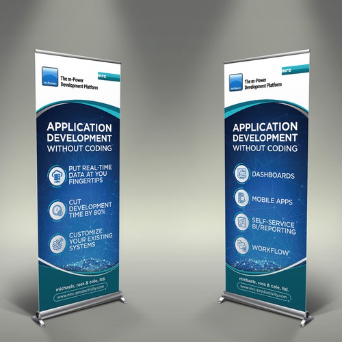 Software development company needs 2 retractable banners