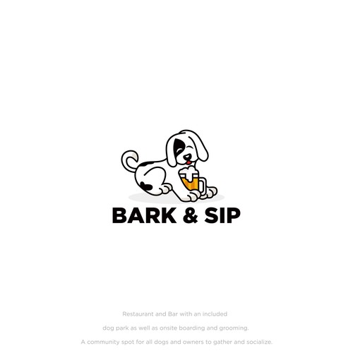 logo design concept for BARK & SIP logo contest