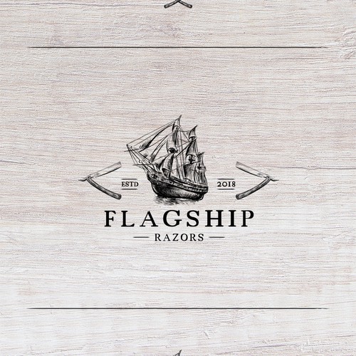 Flagship Razors logo concept