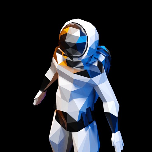 Lowpoly Athletic Astronaut