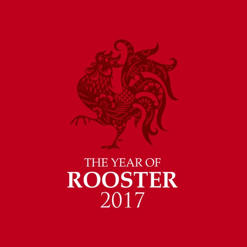 Rooster years 2017 concept