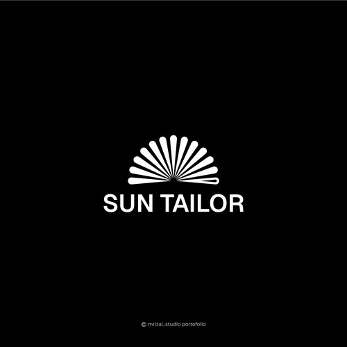 SUN + NEEDLE ( FOR TAILOR ) LOGO DESIGN