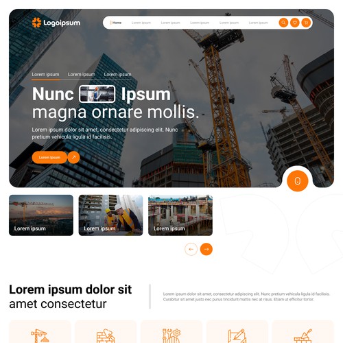 Construction Tools Product Landing Page Design