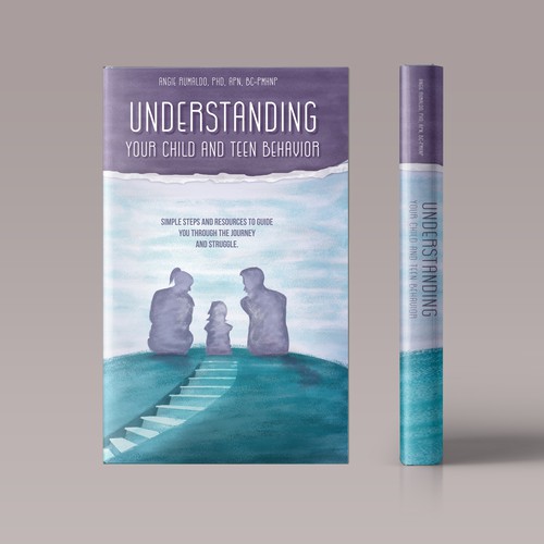 Charcoal-draw design concept for parenting book cover
