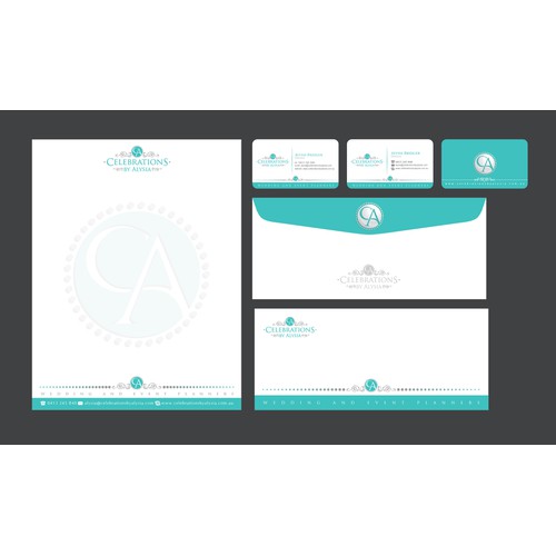 create stylish letterhead for wedding/event planner