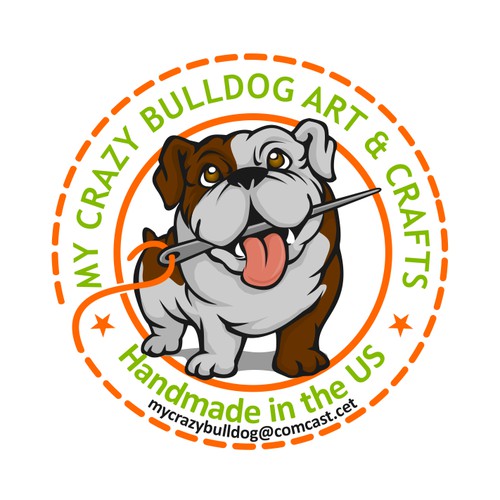 My Crazy Bulldog - fun, simple and happy, with lots of creativity. (Patchwork)