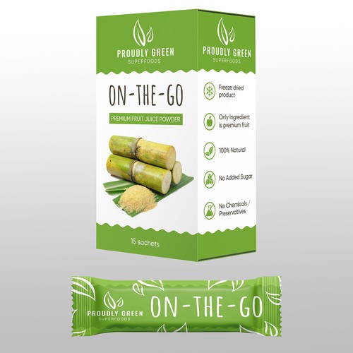 Packaging box design for sugarcane juice powder