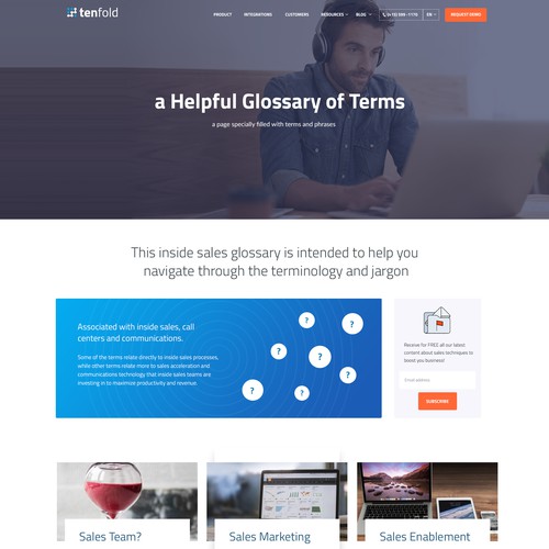 Tenfold Golssary Page