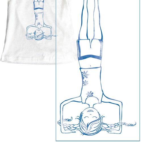 Quirky fun yoga girl