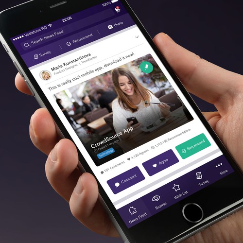 IOS Application Design for CrowdSource app.