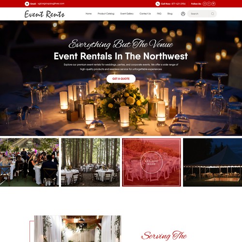 Elegant Event Rentals – Modern & Premium Website Design
