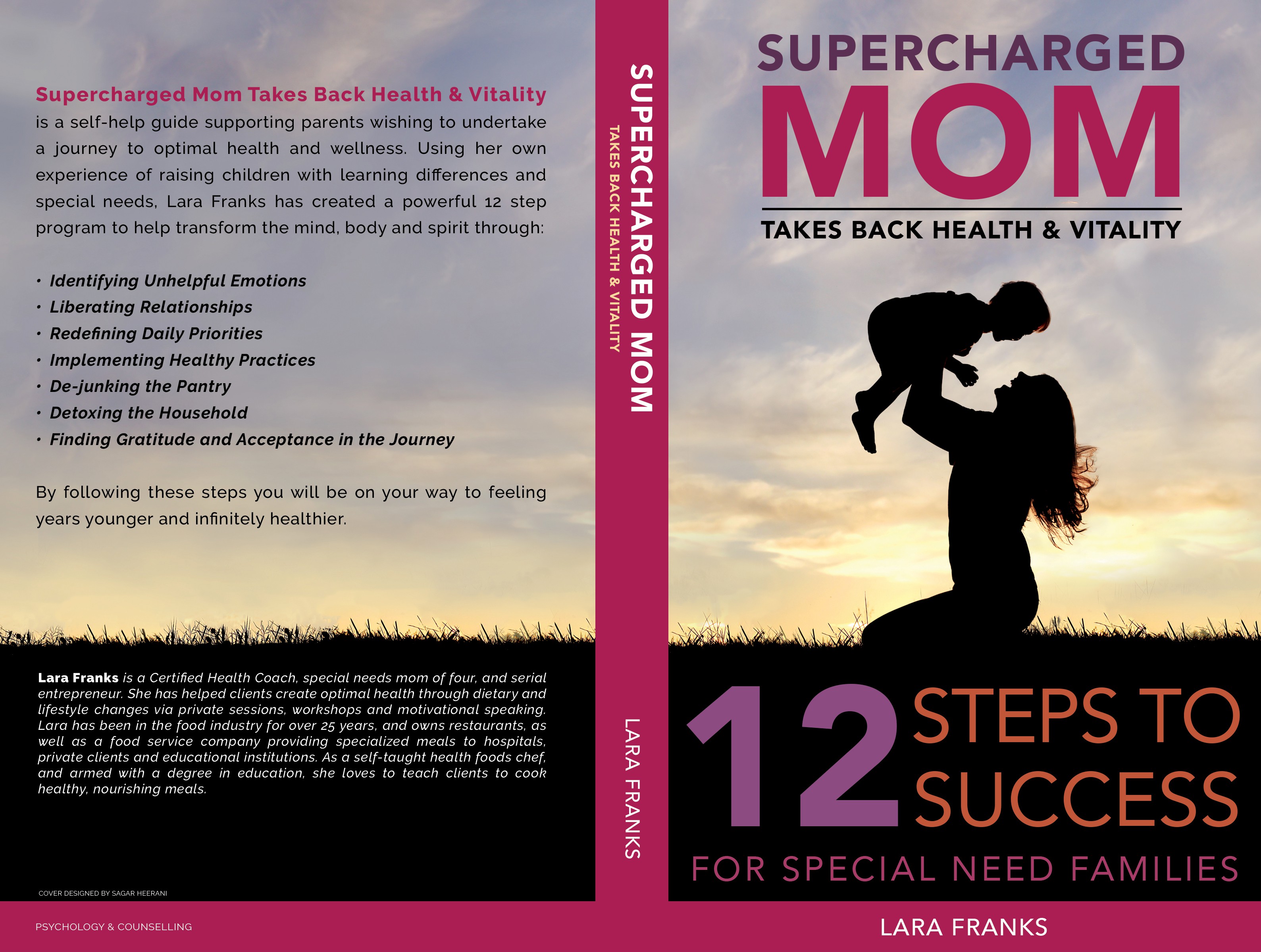 Design a Book Cover for Parents of Special Needs Kids striving for Health. Title: Supercharged Mom: Take Back Health & V