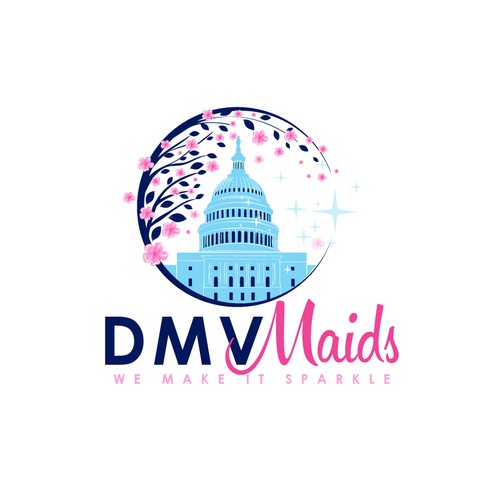 Cleaning logo desing for DMV Maids