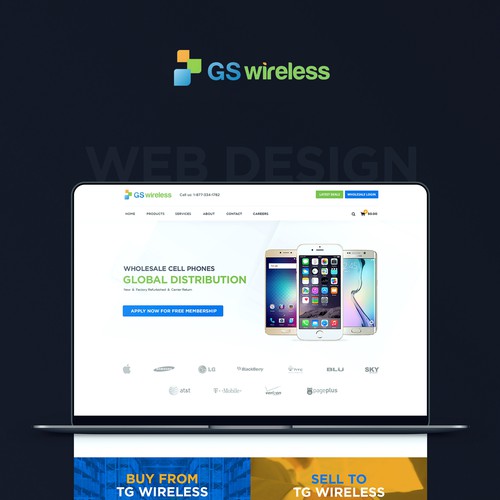Cell Phones online shop web design