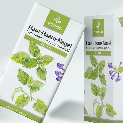 Packaging design for botanical supplements 