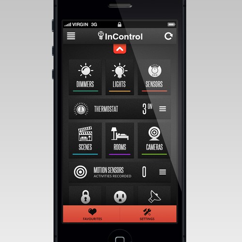 Design home automation app to control lights