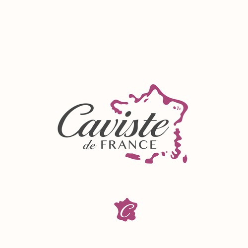 Elegant logo for Caviste de France