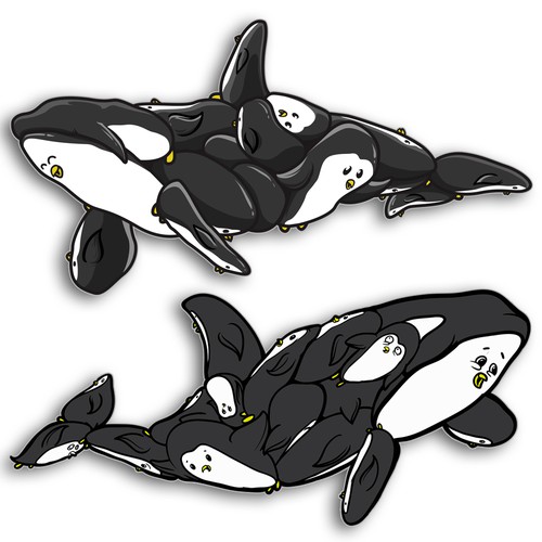orca penguins