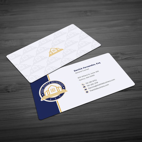 Elegant business card for Title business llc