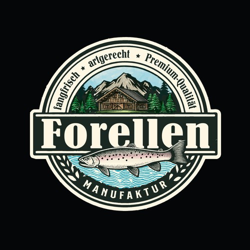 The "Forellen-Manufaktur" is a small, Bavarian fish farm
