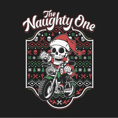 skull riding on Christmas day