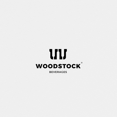 Woodstock Beverages logo design