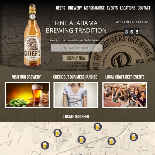 Creat Landing Page for New Craft Brewery