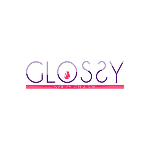 Create a GLOSSY logo for Glossy Nail Salon & Spa
