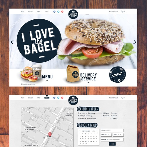  exciting website for bagel shop