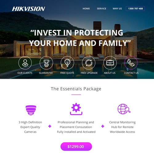 Landing page Hikvision